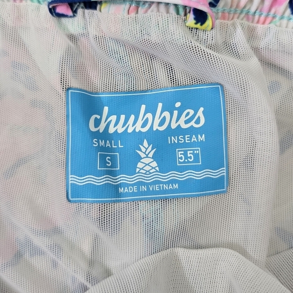 Chubbies Floral Print Drawstring Swim Trunks In Vaction Bloom Size Small - Picture 3 of 12